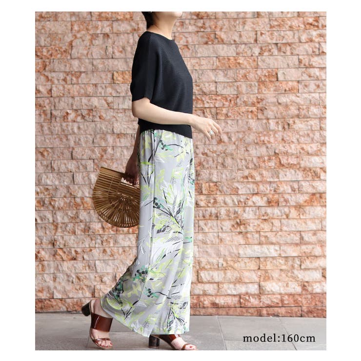南国風ボタニカルプリントのワイドパンツ レディース ファッション 品番 Slmw Sawa A La Mode サワアラモード の レディースファッション通販 Shoplist ショップリスト