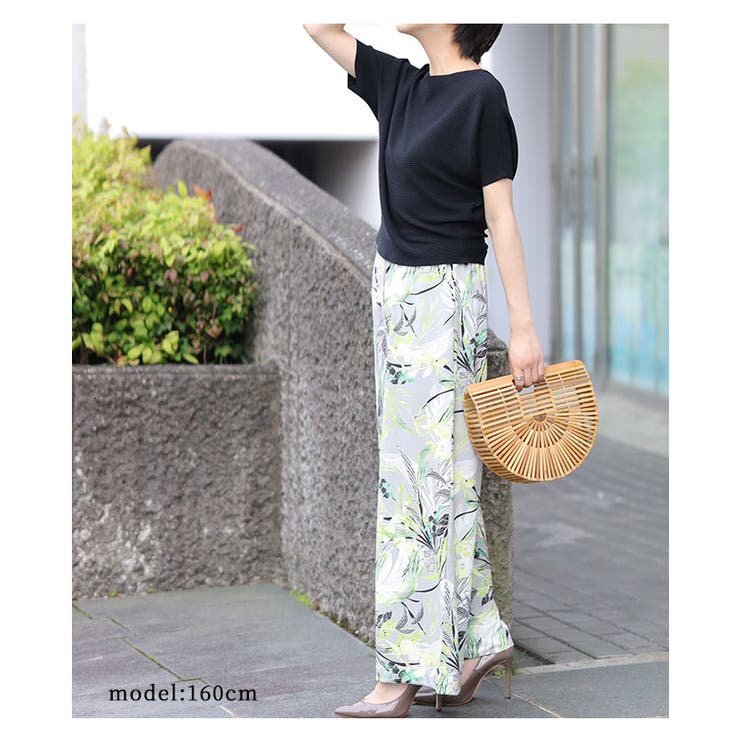 南国風ボタニカルプリントのワイドパンツ レディース ファッション 品番 Slmw Sawa A La Mode サワアラモード の レディースファッション通販 Shoplist ショップリスト