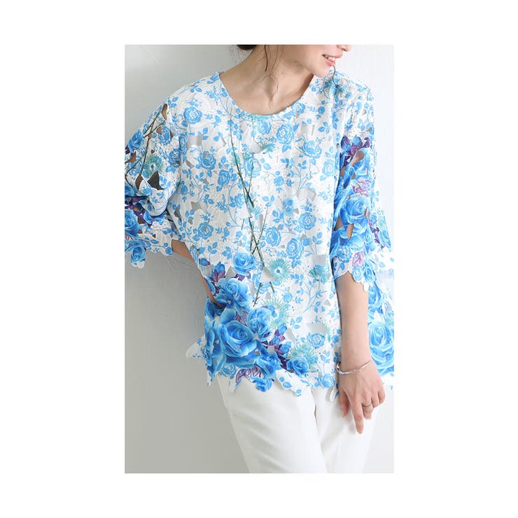 気品溢れる花柄レースチュニック【7月10日20時販売新作】