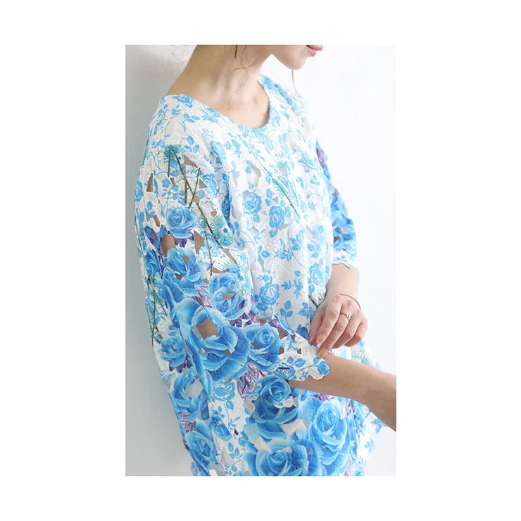 気品溢れる花柄レースチュニック【7月10日20時販売新作】