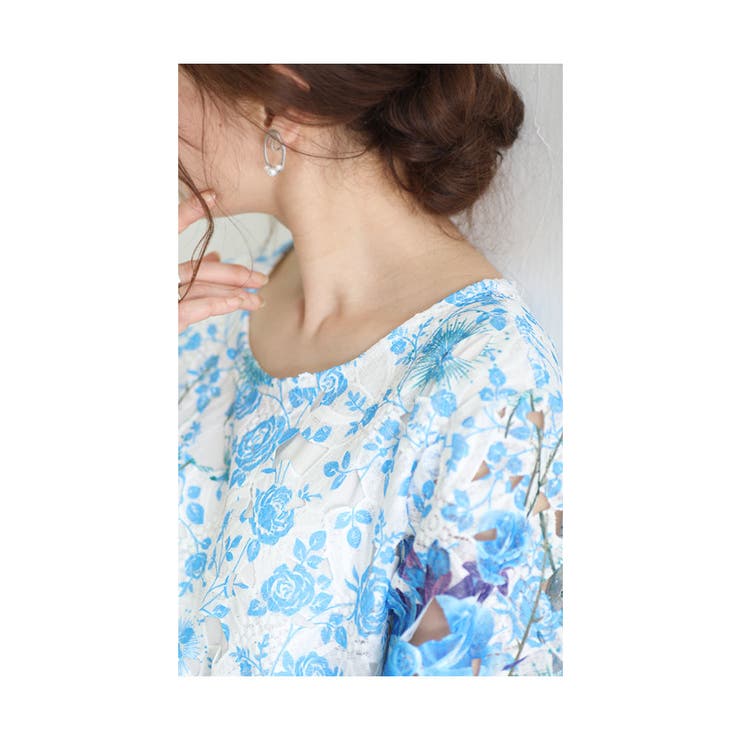 気品溢れる花柄レースチュニック【7月10日20時販売新作】