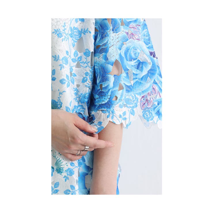 気品溢れる花柄レースチュニック【7月10日20時販売新作】