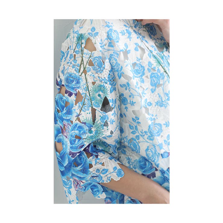 気品溢れる花柄レースチュニック【7月10日20時販売新作】