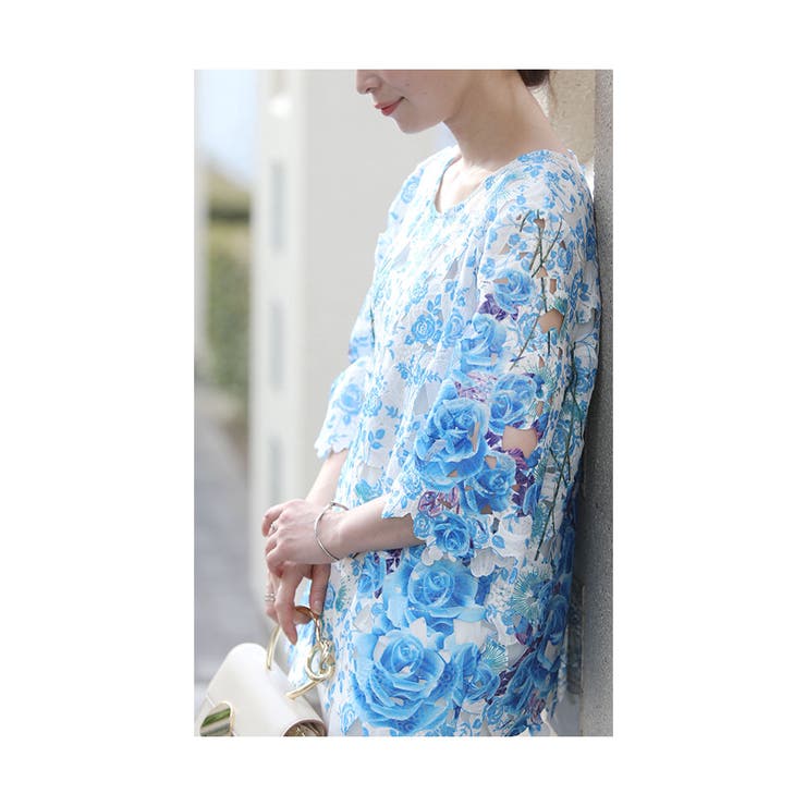 気品溢れる花柄レースチュニック【7月10日20時販売新作】