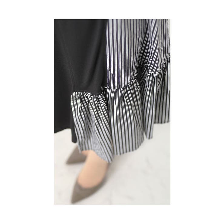 異素材のモノトーンアシンメトリーワンピース レディース ファッション 品番 Slmw Sawa A La Mode サワアラモード の レディースファッション通販 Shoplist ショップリスト