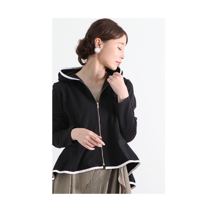 キレイに決まるペプラム女優パーカー レディース ファッション | Sawa a la mode | 詳細画像16 