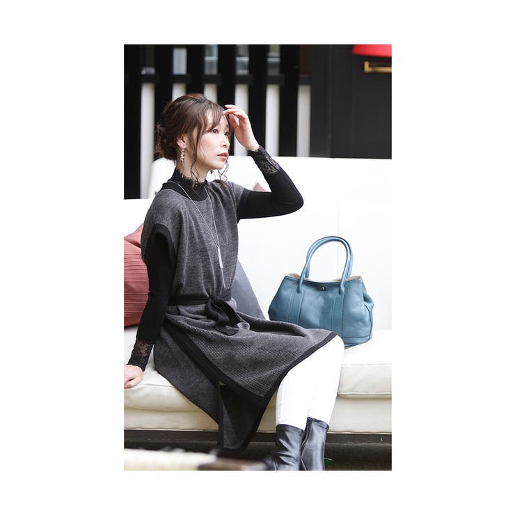 大人可愛いウエストリボンの日本製ニットチュニック レディース ファッション 品番 Slmw Sawa A La Mode サワアラモード のレディースファッション通販 Shoplist ショップリスト