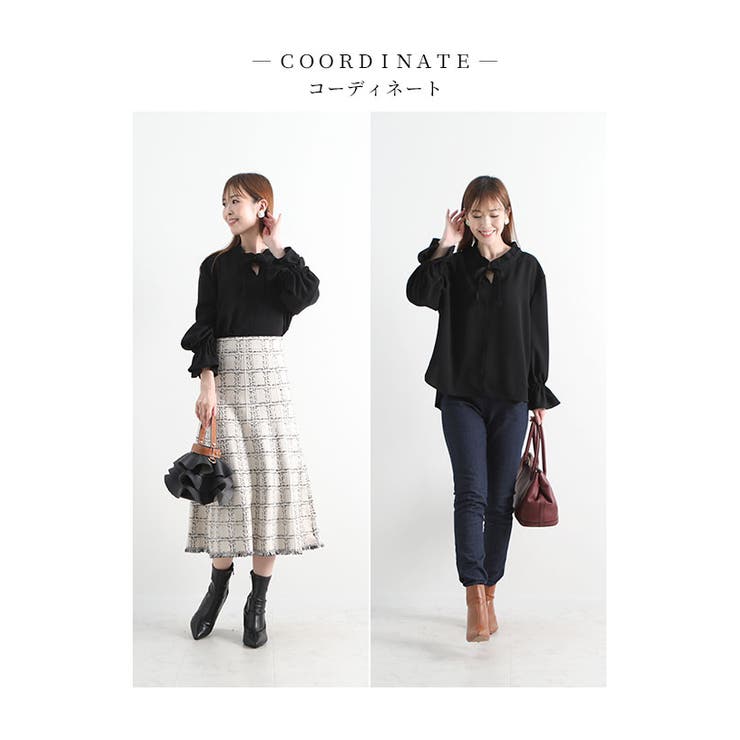 カッコ可愛い大人見えなリボン黒ブラウス レディース ファッション 品番 Slmw Sawa A La Mode サワアラモード のレディースファッション通販 Shoplist ショップリスト