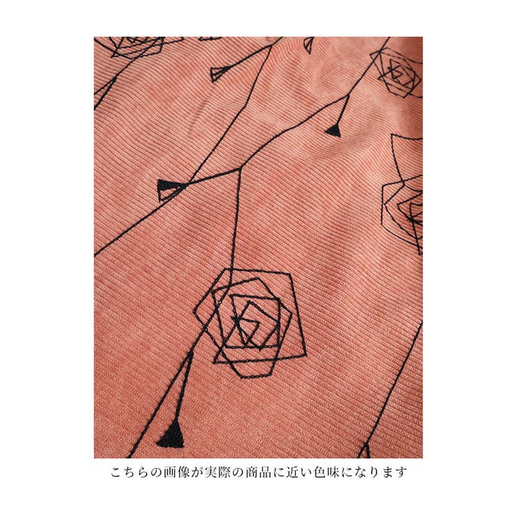 幾何学なお花模様のコーデュロイシャツ レディース ファッション | Sawa a la mode | 詳細画像5 