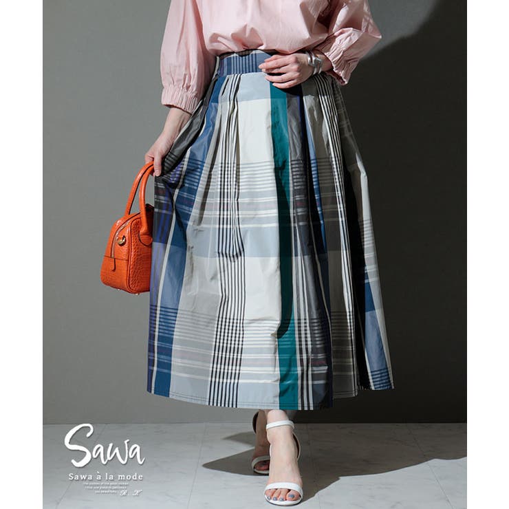 愛されチェックのフレアスカート スカート フレアスカート | Sawa a la mode | 詳細画像1 