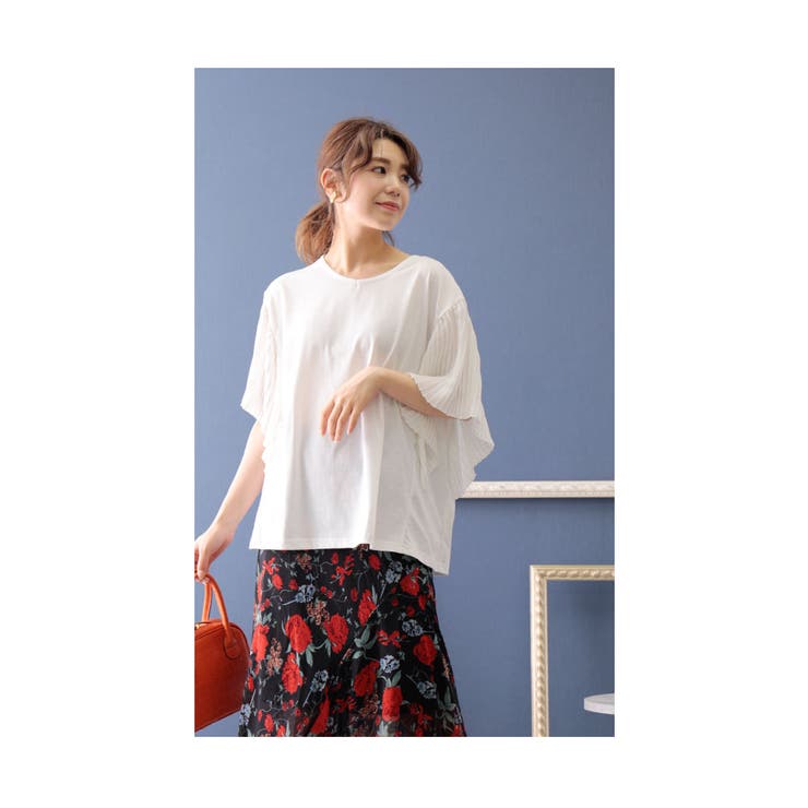ひんやり涼しい袖プリーツ接触冷感カットソー【6月1日20時販売新作】