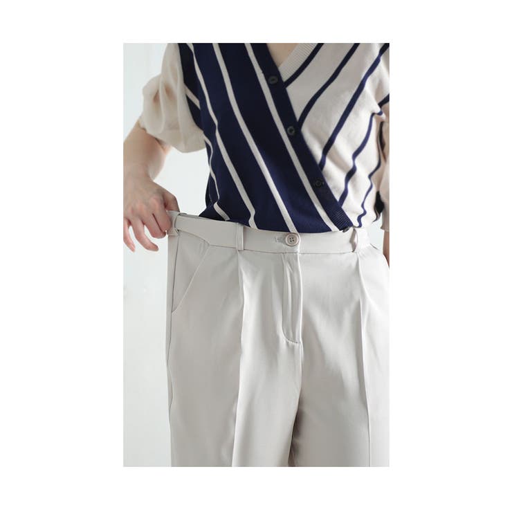 ウエストゴム隠しテーパードパンツ【7月2日20時販売新作】