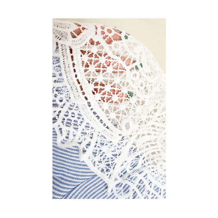 美しい花レースで華やぐストライプ柄シャツブラウス レディース ファッション | Sawa a la mode | 詳細画像18 