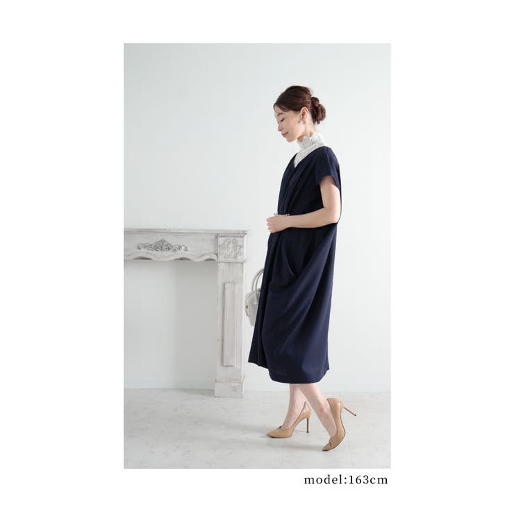 上品に首元を隠してくれる刺繍レース付け襟【8月10日20時販売新作】