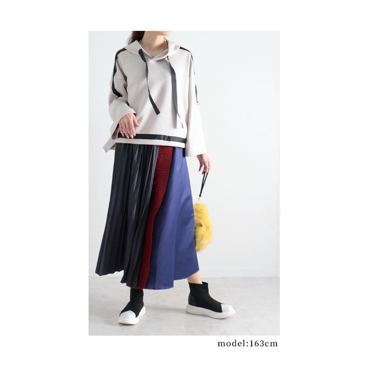 ラインリボンボンディングパーカー レディース ファッション | Sawa a la mode | 詳細画像20 