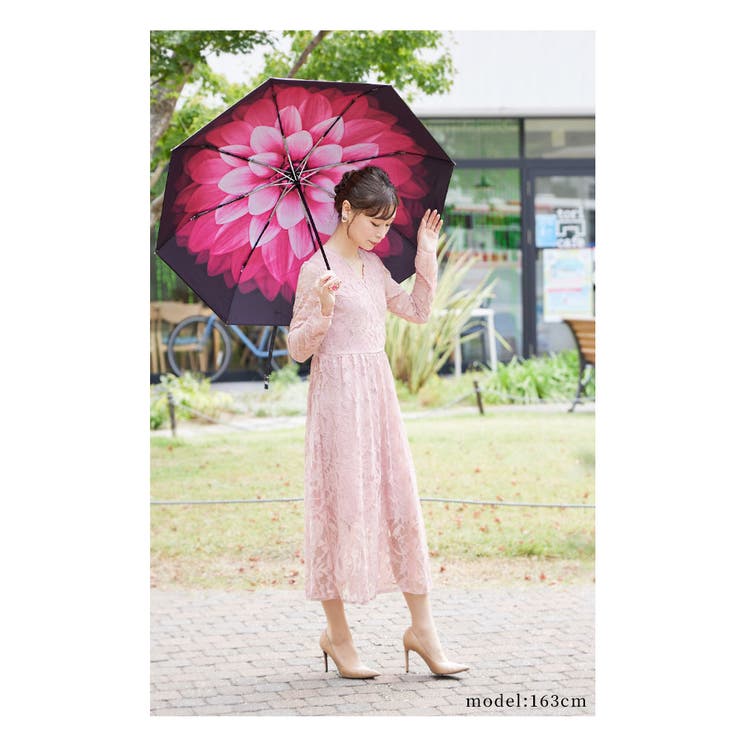大輪の花咲く晴雨兼用折りたたみ傘【11月9日20時販売新作】
