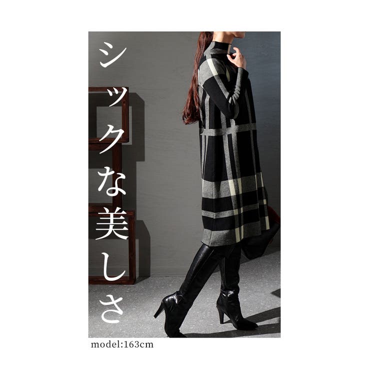 タータンチェックニットワンピース レディースファッション チュニック | Sawa a la mode | 詳細画像5 
