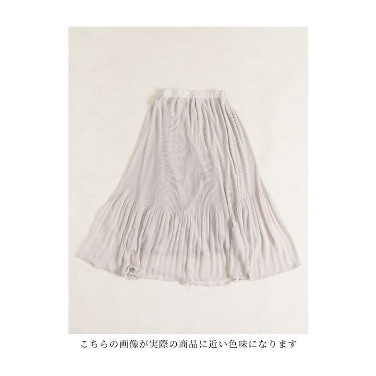 裏フリースの暖かシフォンプリーツスカート【11月16日20時販売新作】