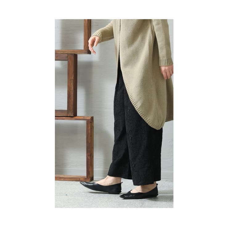 暖かな裏フリースのレースワイドパンツ【11月30日20時販売新作】