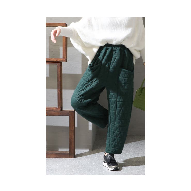 シルエット上手のキルティングパンツ【11月28日20時販売新作】