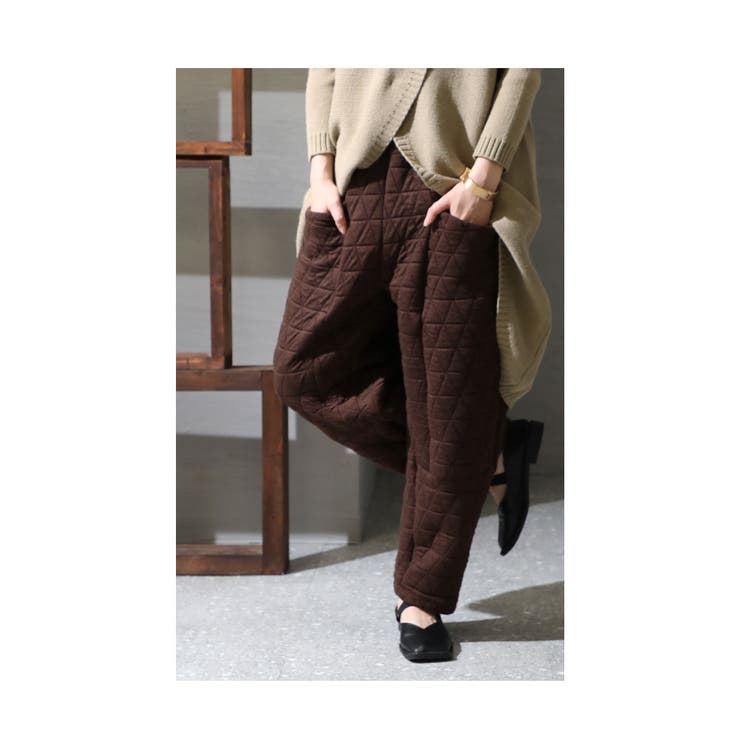 シルエット上手のキルティングパンツ【11月28日20時販売新作】
