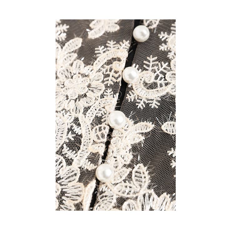 気品溢れる美しい刺繍のロングフレアワンピース レディース
