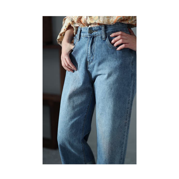 こだわり光る裾切替えデニムパンツ【3月6日20時販売新作】