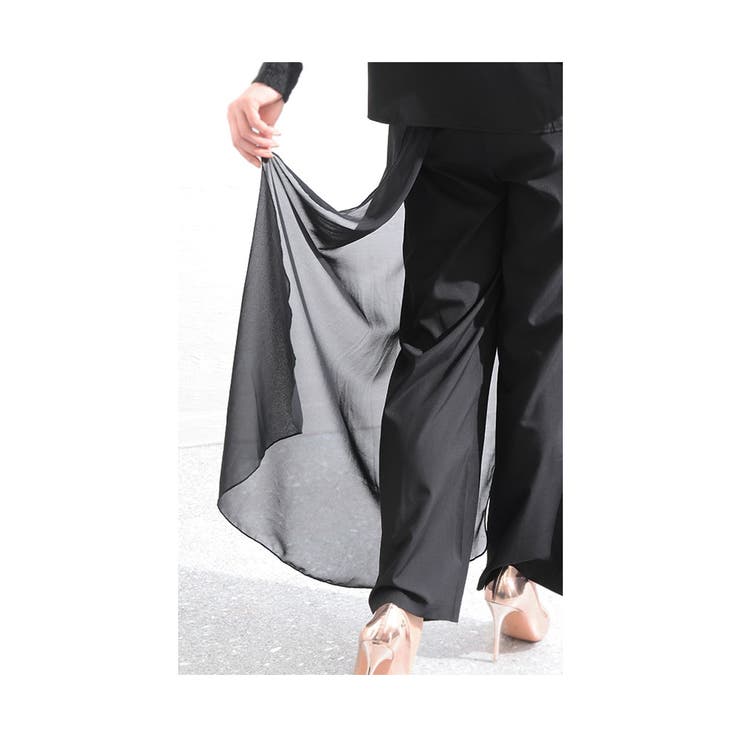 ふわっと靡くシフォンのケープスリーブパンツドレス レディース ファッション[品番：SLMW0009271]｜Sawa a la  mode（サワアラモード ）のレディースファッション通販｜SHOPLIST（ショップリスト）