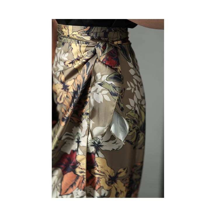 女っぽいボタニカルラップスカート【3月20日20時販売新作】