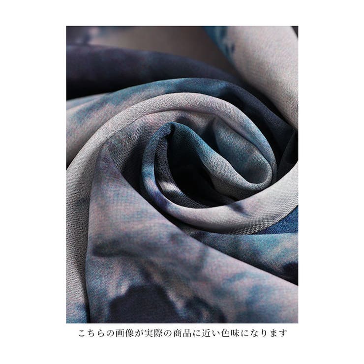 風に舞う透け感を纏う水墨の花シアーチュニック レディース ファッション | Sawa a la mode | 詳細画像5 