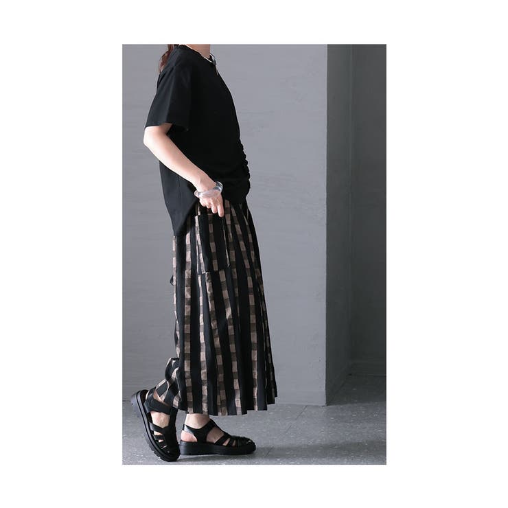 なりたいを叶えるチェックフレアパンツ【4月27日20時販売新作】