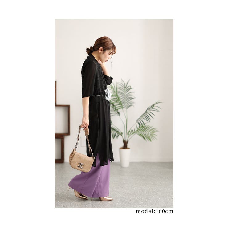 ふわり薔薇が咲く華やかロープベスト【5月10日20時販売新作】