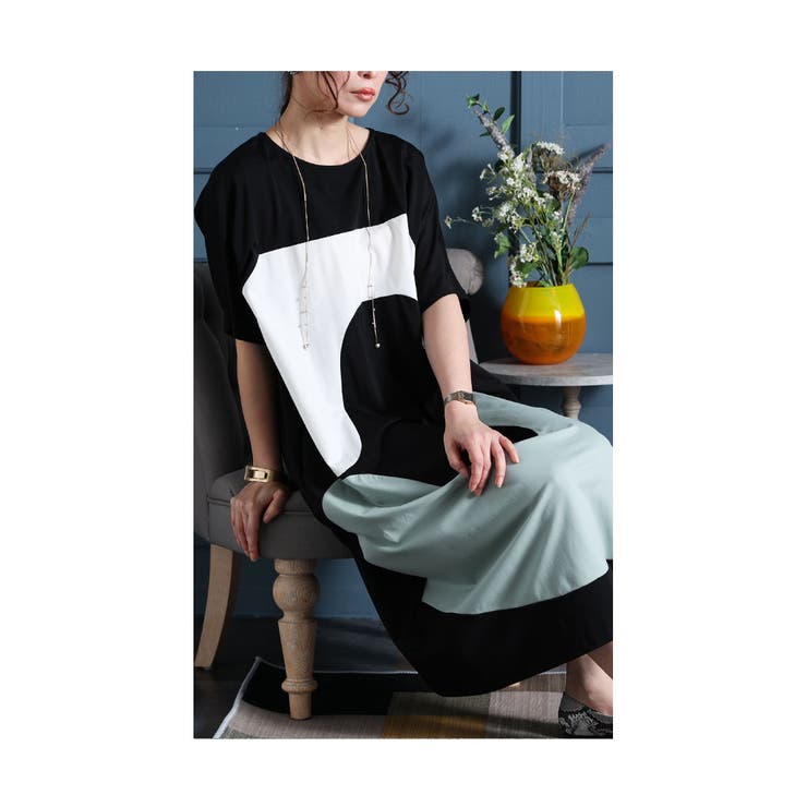 一枚で主役級アート柄Tシャツワンピース ワンピース Tシャツ