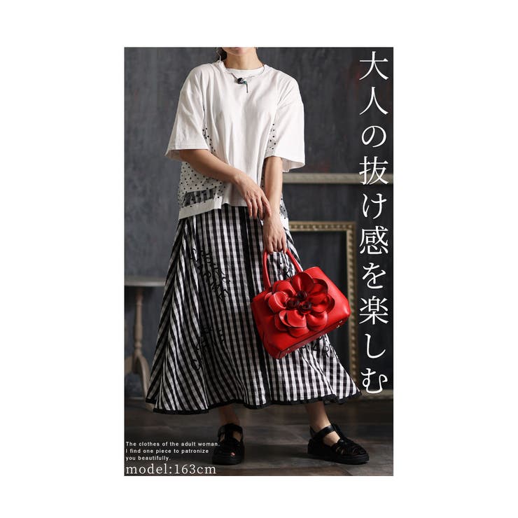軽やかな水玉柄後ろチュール半袖Tシャツ トップス カットソー