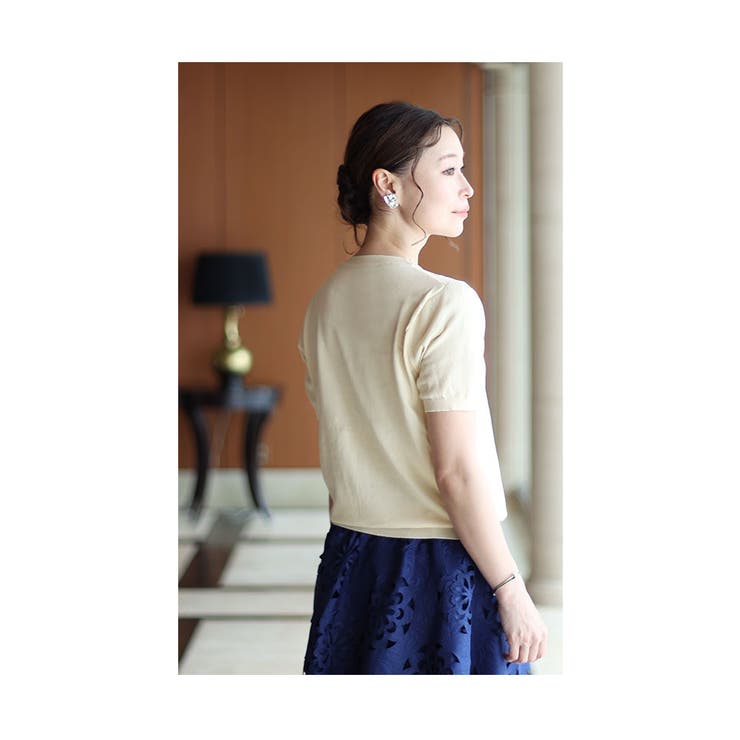 透き通るデコルテシアーな刺繍レースニットトップス レディース ファッション[品番：SLMW0009765]｜Sawa a la  mode（サワアラモード ）のレディースファッション通販｜SHOPLIST（ショップリスト）