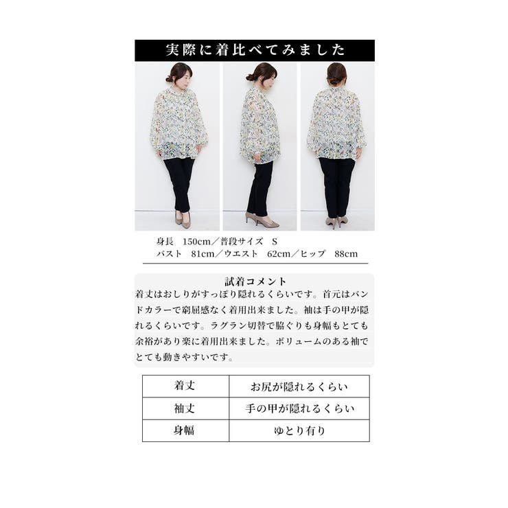 小鳥が集うお花畑のシアーシャツブラウス【9月6日20時販売新作】
