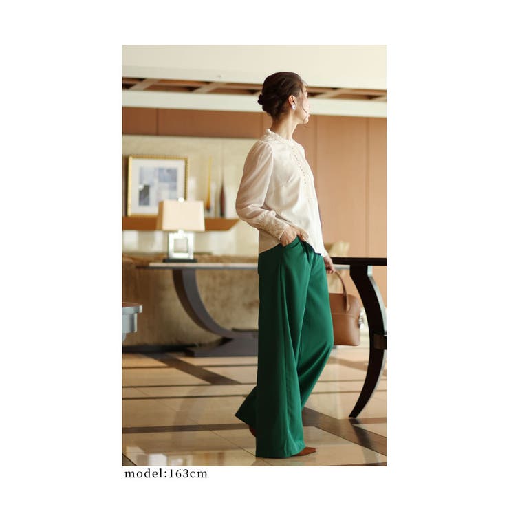 気品溢れる刺繍が目を惹くシフォンシャツブラウス レディース ファッション | Sawa a la mode | 詳細画像8 