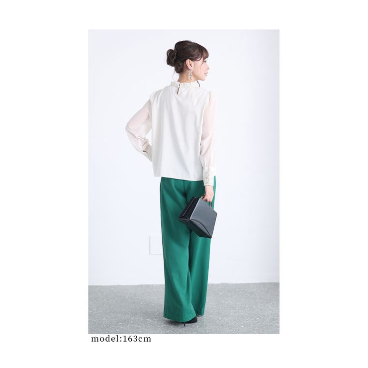 気品溢れる刺繍が目を惹くシフォンシャツブラウス レディース ファッション | Sawa a la mode | 詳細画像14 
