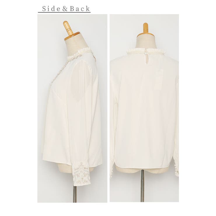 気品溢れる刺繍が目を惹くシフォンシャツブラウス レディース ファッション | Sawa a la mode | 詳細画像23 
