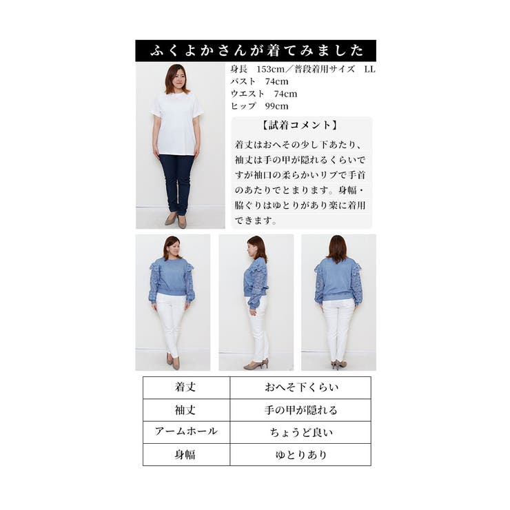 連なる花レース袖のスウェットトップス【10月7日20時販売新作】