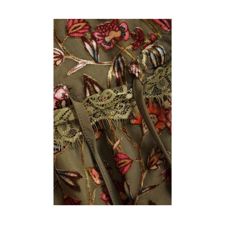 シノワズリの薫り漂うベロアの花柄ワンピース レディース ファッション[品番：SLMW0009957]｜Sawa a la mode（サワアラモード  ）のレディースファッション通販｜SHOPLIST（ショップリスト）