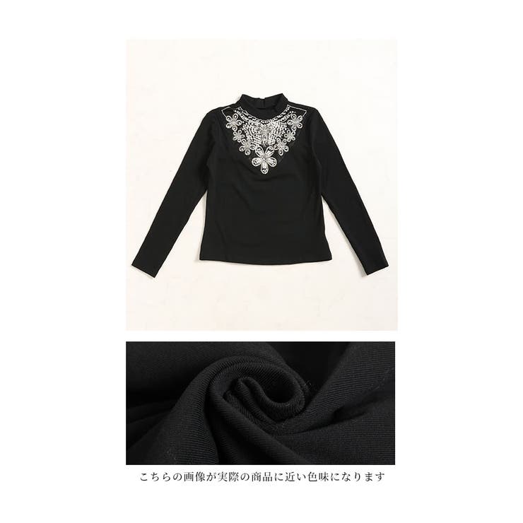 胸元輝くビジューシアートップス【11月1日20時販売新作】