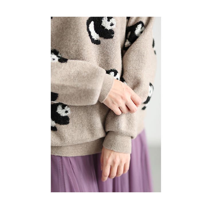 ころんと可愛らしいもこもこパンダニットトップス レディース ファッション | Sawa a la mode | 詳細画像9 