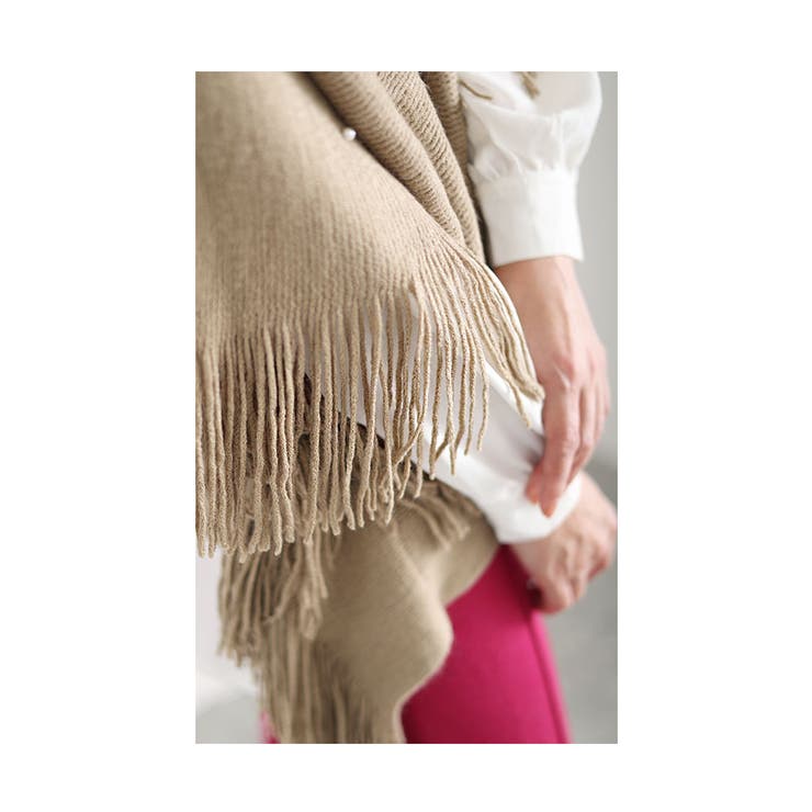 ゆったり体を包み込むフリンジニットポンチョ レディース ファッション | Sawa a la mode | 詳細画像13 