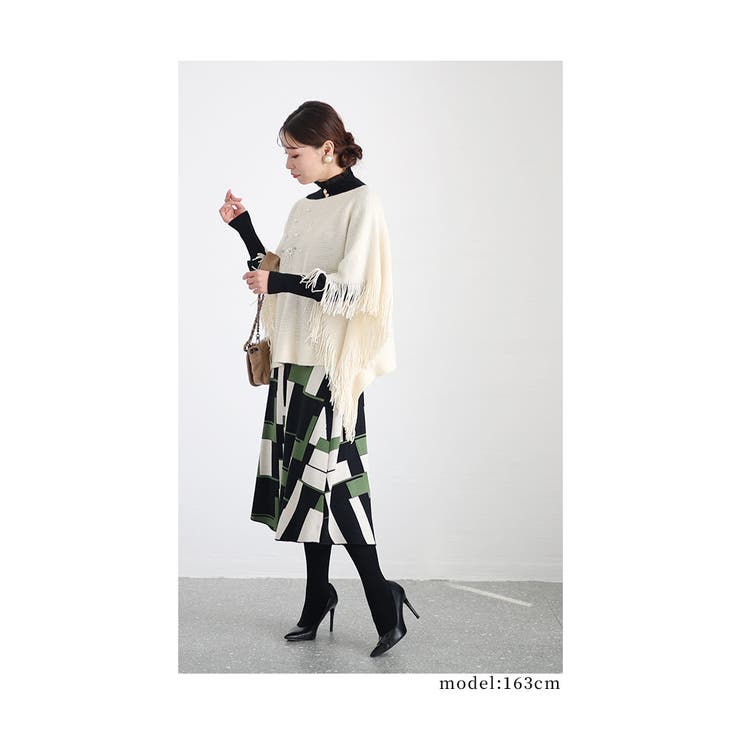 ゆったり体を包み込むフリンジニットポンチョ レディース ファッション[品番：SLMW0010021]｜Sawa a la mode（サワアラモード  ）のレディースファッション通販｜SHOPLIST（ショップリスト）