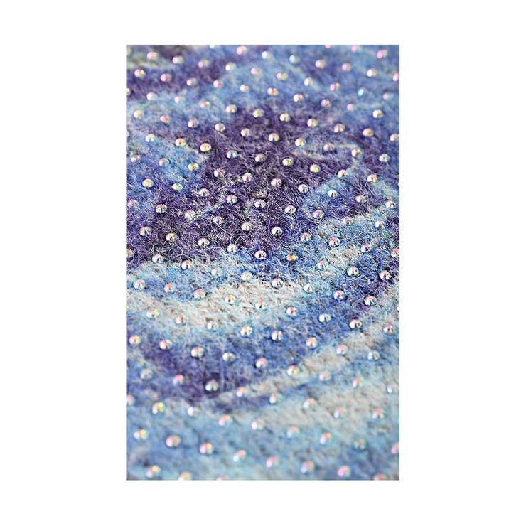 ストーン煌めく青い薔薇の起毛ニットトップス レディース ファッション | Sawa a la mode | 詳細画像14 