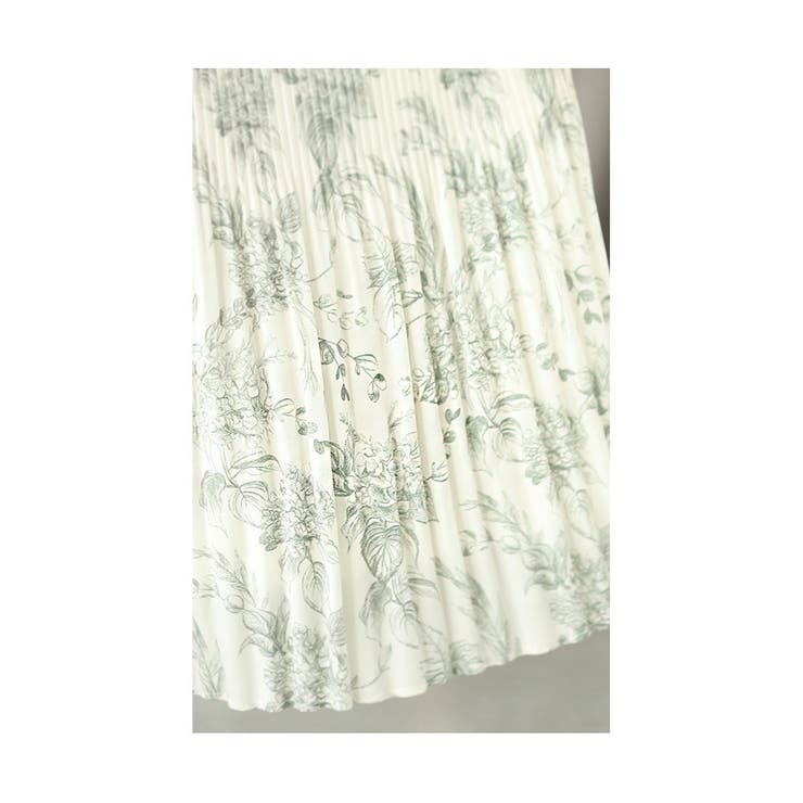 暖かな裏フリースの花柄プリーツスカート【12月6日20時販売新作】