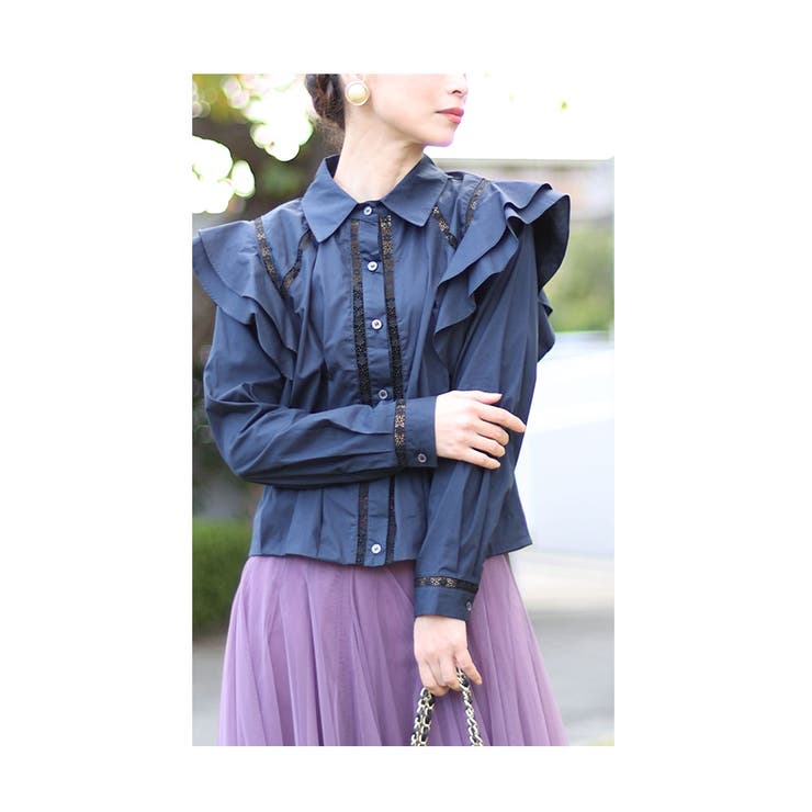 MSGM フリル　お洒落　ブラウス　シャツ　ライン　重ね着　スカートや MSGM フリル お洒落 ブラウス シャツ ライン 重ね着 スカートや