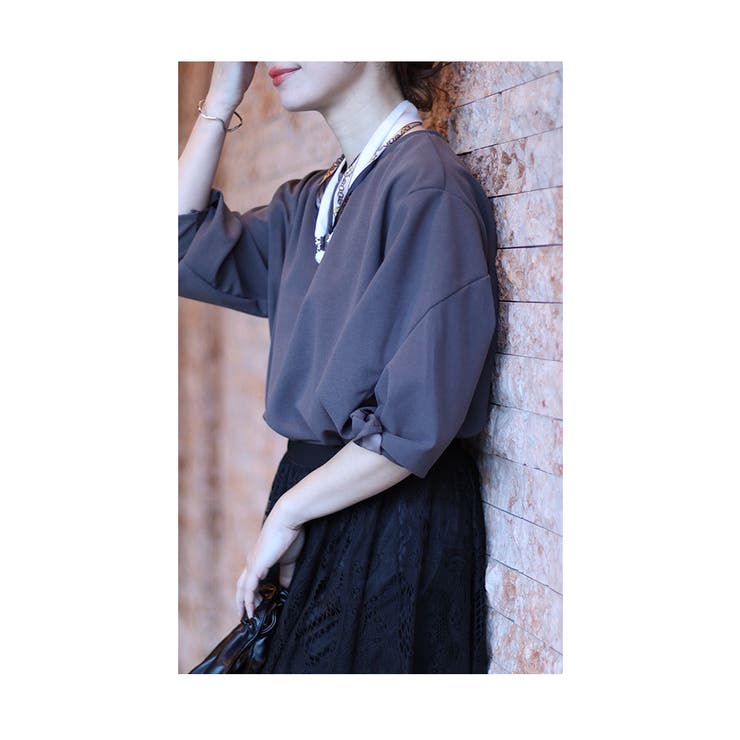 ふわり膨らむバラ袖の大人カットソー【1月31日20時販売新作】