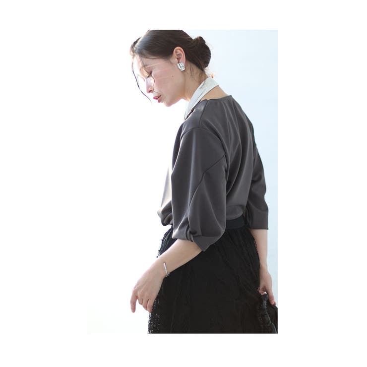 ふわり膨らむバラ袖の大人カットソー【1月31日20時販売新作】